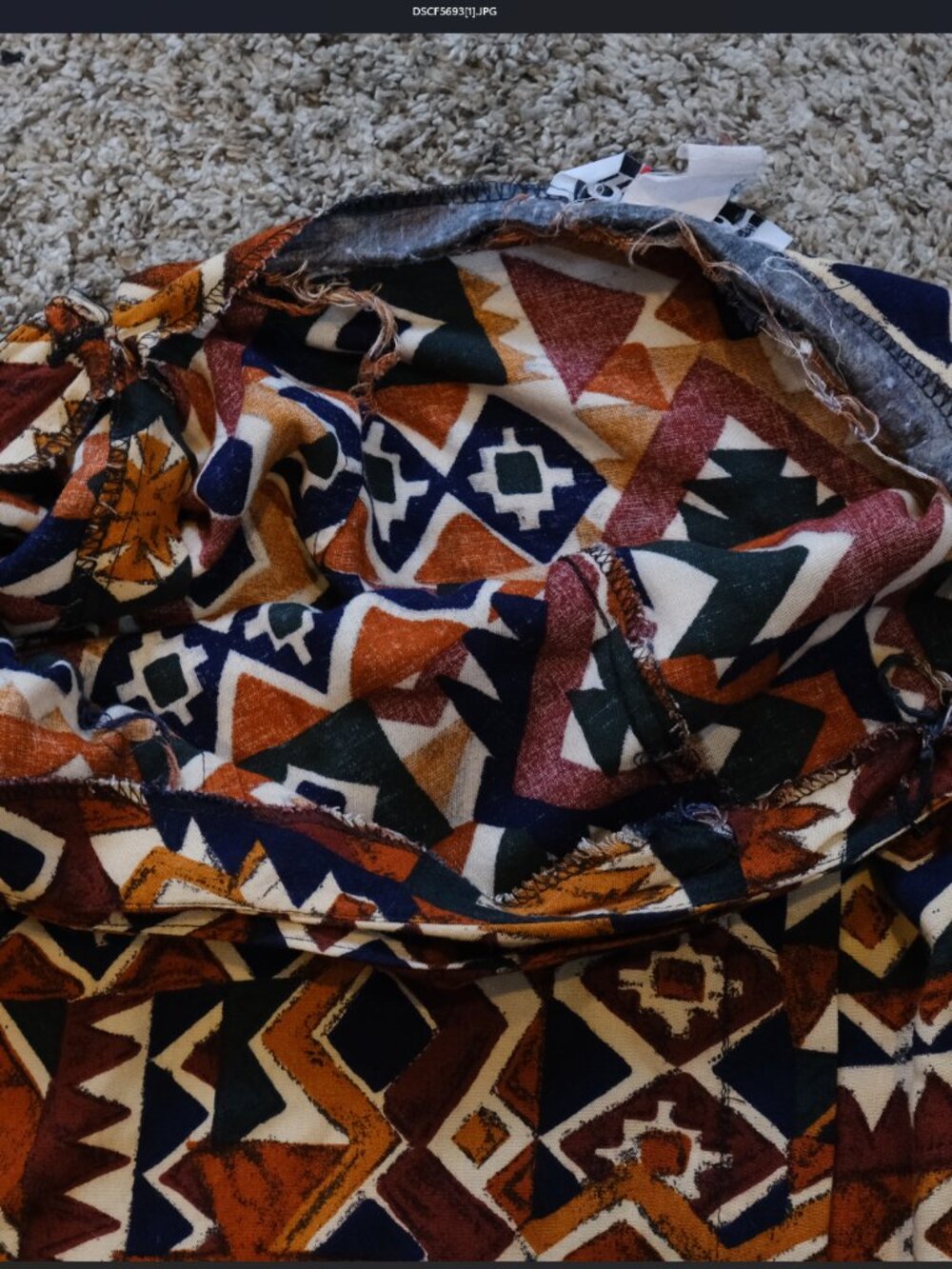 R.A.P USA Tribal Print Wrap Skirt | Earth Tone Boho Skirt | Approx. 32” Waist - Picture 6 of 9